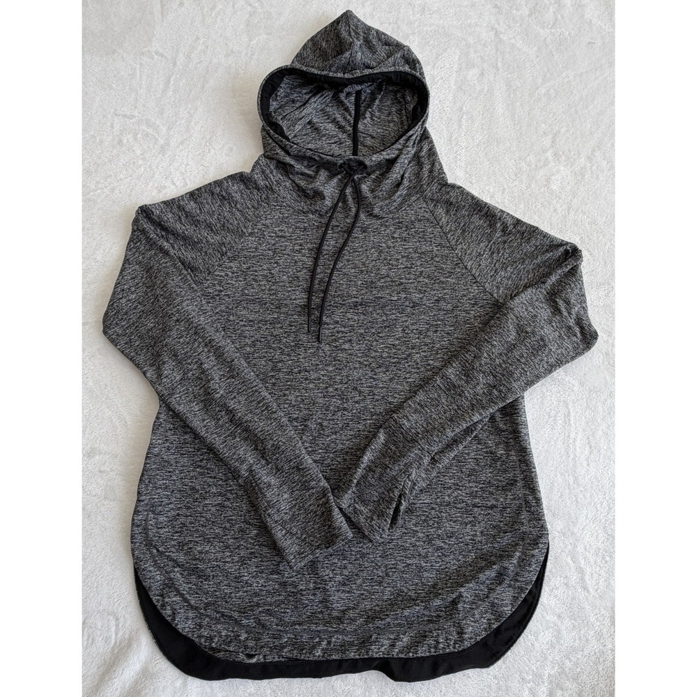 Athleta Hoodie Women's Sz‎ M Gray Uptempo Sweatshirt Thumbholes Athletic